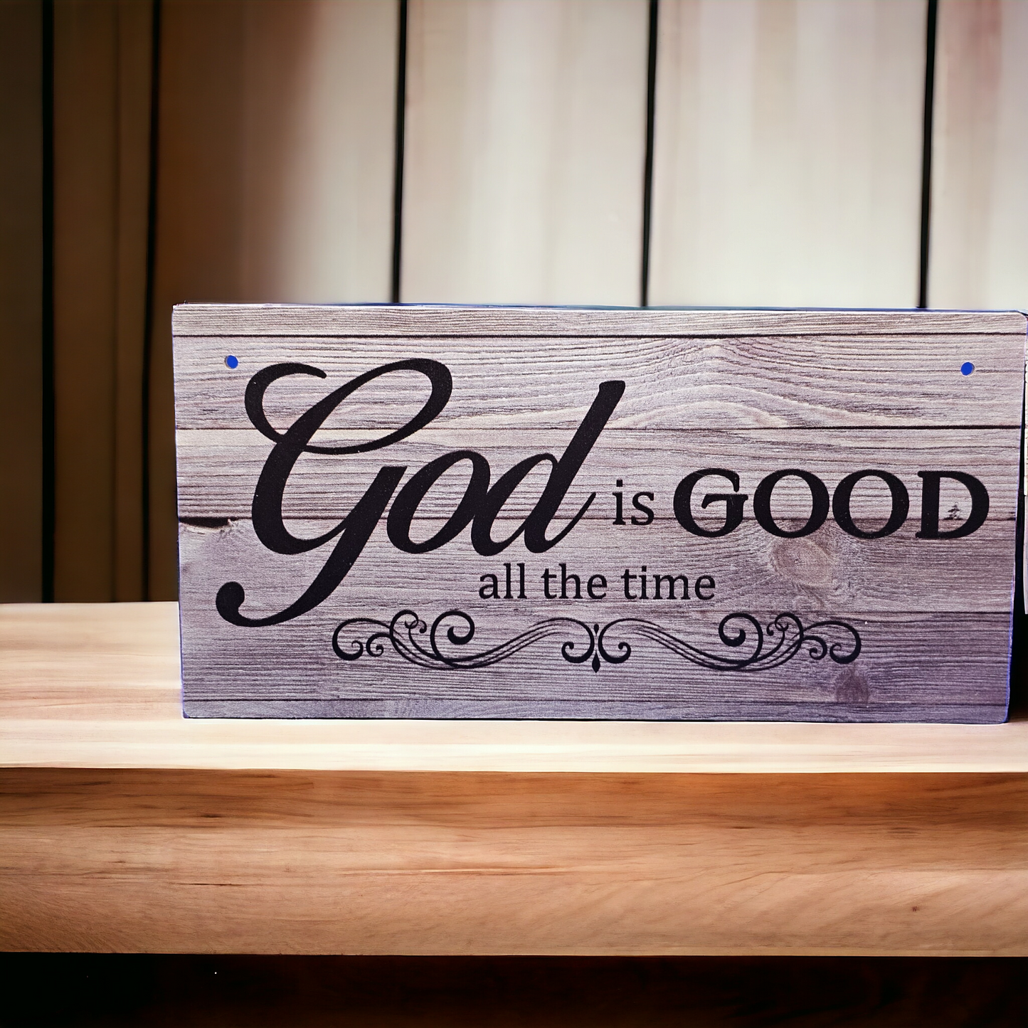 Christian Decor 7.8” x 3.9” rectangular wooden Inspirational Wall Art Plaque Home Decor Design
