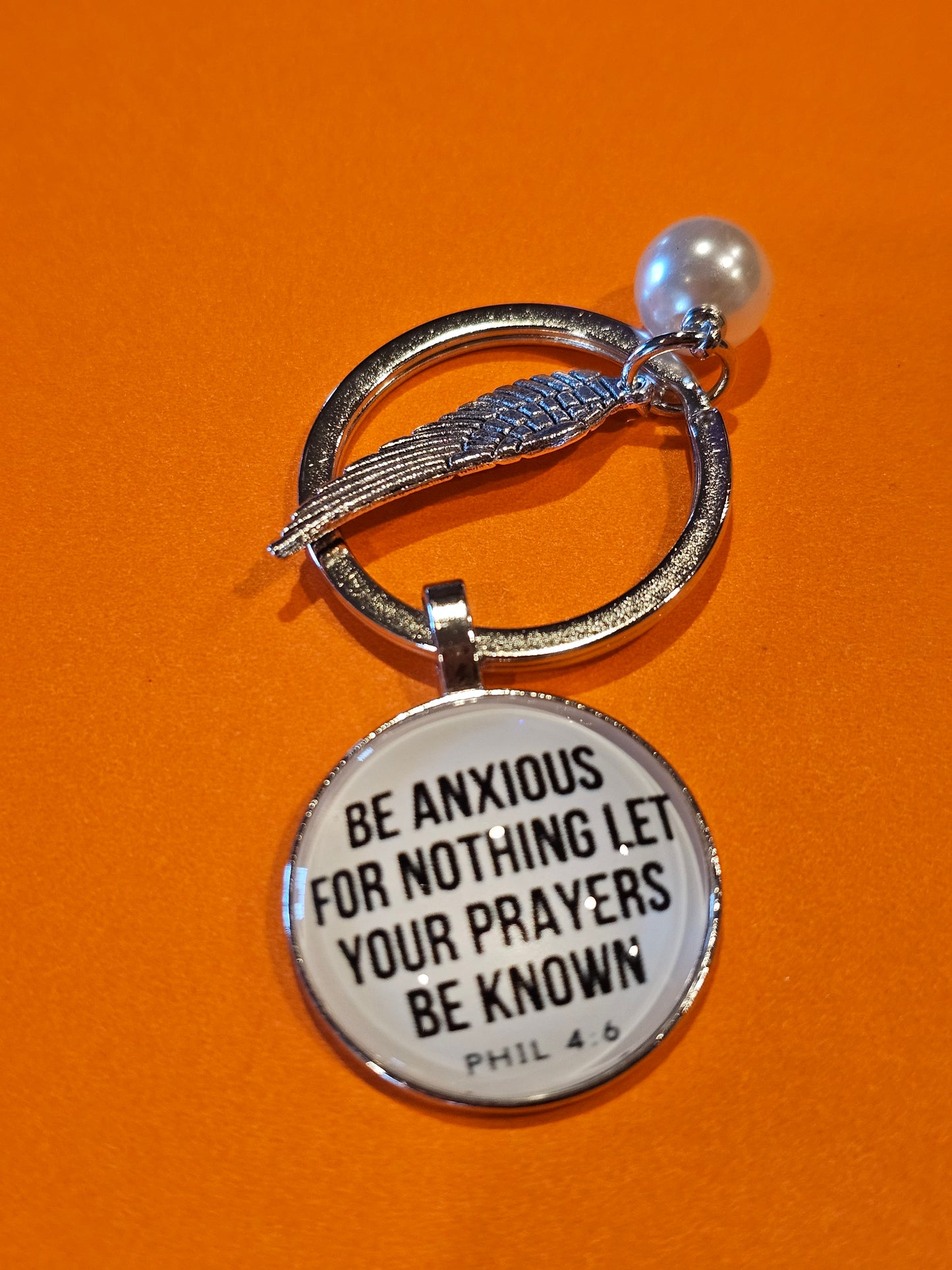 1" x 1" 3D Key Rings Bible Verse Scripture Quote